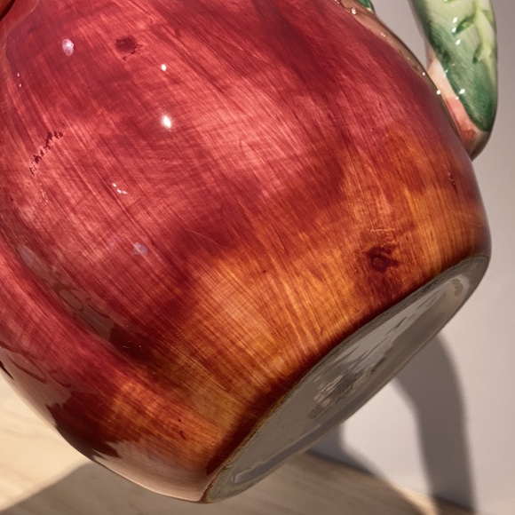 Ceramic apple pitcher hand painted - Picture 5 of 16